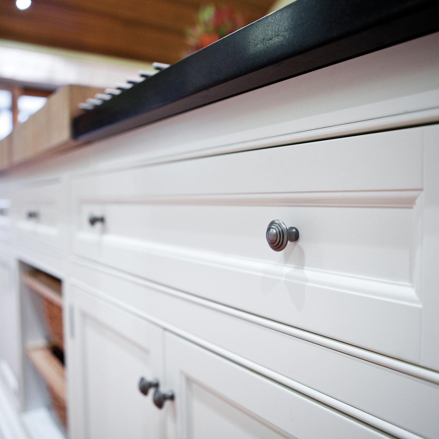 It’s all in the detail! Our Cumbria Kitchens feature face frame cabinetry with decorative pine cock bead, handcrafted shaker, frame constructed doors and drawer fronts with recessed panel and Hotham profile.