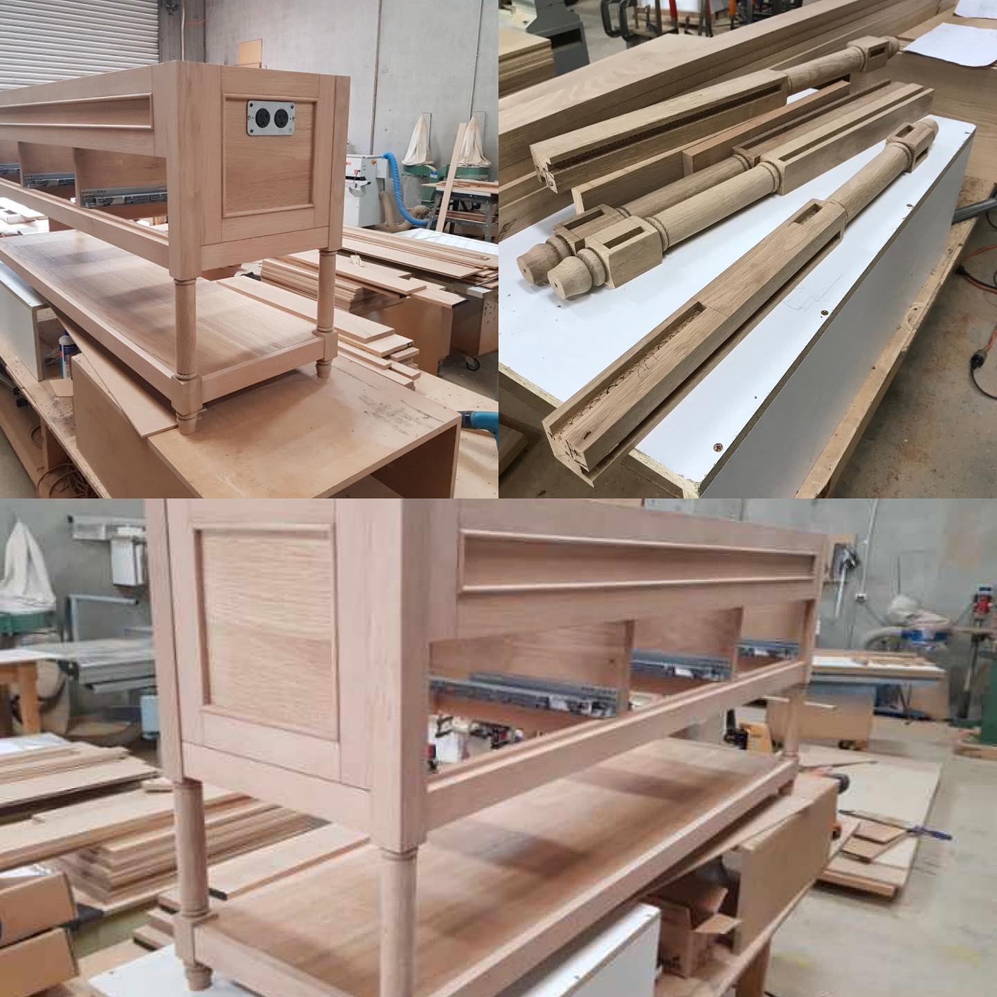 Custom made, solid timber vanity unit currently in production. Specialising in hand crafted joinery, this vanity unit features custom turned legs, traditional tenon and mortice construction, soon to be added, solid timber dove tail drawer boxes and a clear matt finish. Watch this space!
.
.
.
.
.